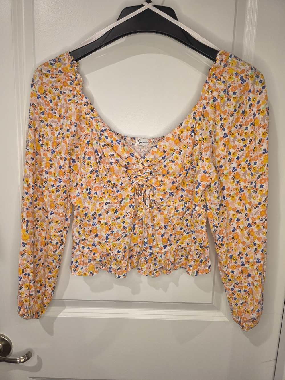 Japna Ruched Floral Crop Top